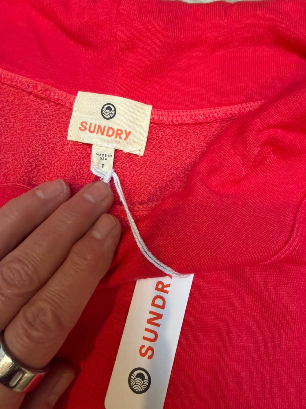 NWT Sundry Heart Graphic Red Sweatpants Joggers - Picture 5 of 10